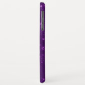 Coques Case-Mate iPhone Monogramme à étincelle violette et initiale (Dos/Gauche)