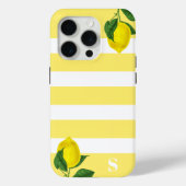 Coques Case-Mate iPhone Monogramme à gouttes de citron (Verso)