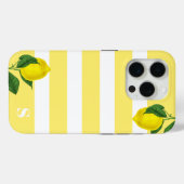 Coques Case-Mate iPhone Monogramme à gouttes de citron (Verso (horizontal))