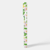 Coques Case-Mate iPhone Monogramme à motif de citron floral rose (Verso / Gauche)
