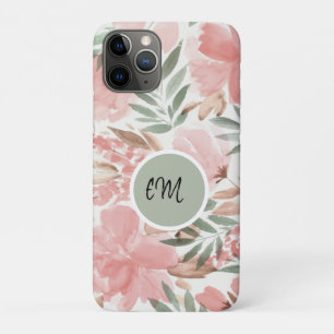 Case-Mate iPhone Case Monogramme à motif floral aquarelle