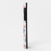 Coques Case-Mate iPhone Monogramme à motifs flamants princes branchés (Dos/Gauche)