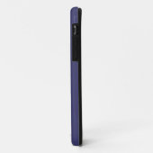 Coques Case-Mate iPhone Monogramme à rayures bleues et blanches personnali (Dos/Gauche)