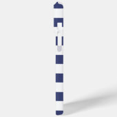 Coques Case-Mate iPhone Monogramme à rayures bleues et vertes (Verso / Gauche)