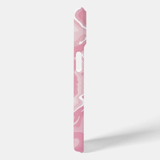 Coques Case-Mate iPhone Monogramme à spirale rose personnalisée (Verso / Droite)