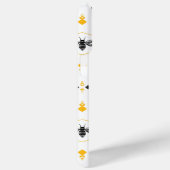 Coques Case-Mate iPhone Monogramme Abeille Noire Jaune Abeille de Miel mod (Verso / Droite)