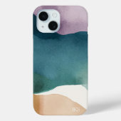 Coques Case-Mate iPhone Monogramme Abstrait Aquarelle Moderne (Verso)