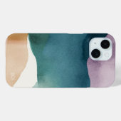 Coques Case-Mate iPhone Monogramme Abstrait Aquarelle Moderne (Verso (horizontal))