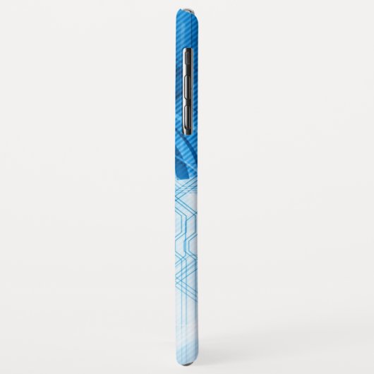 Coques Case-Mate iPhone Monogramme abstrait bleu-clair géométrique de (Dos/Gauche)