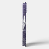 Coques Case-Mate iPhone Monogramme Abstrait de la loterie violette (Verso / Droite)