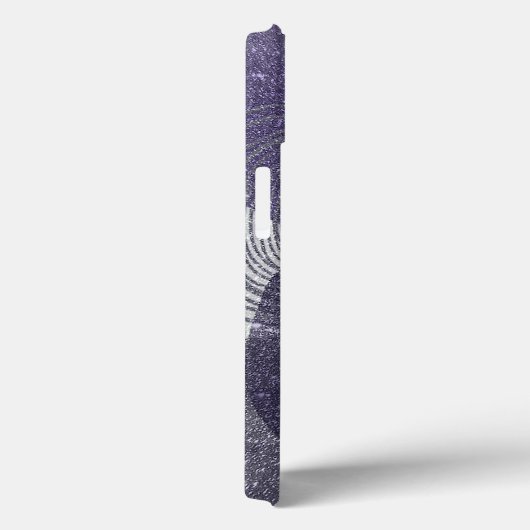 Coques Case-Mate iPhone Monogramme Abstrait de la loterie violette (Verso / Droite)