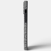 Coques Case-Mate iPhone Monogramme Abstrait de lignes noires et blanches (Verso / Gauche)