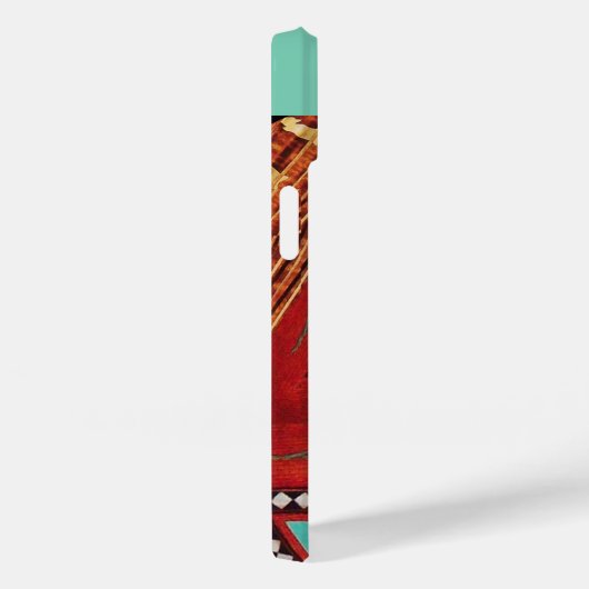 COQUES Case-Mate iPhone MONOGRAMME ABSTRAIT DE TRIANGLE BLEU ROUGE (Verso / Droite)