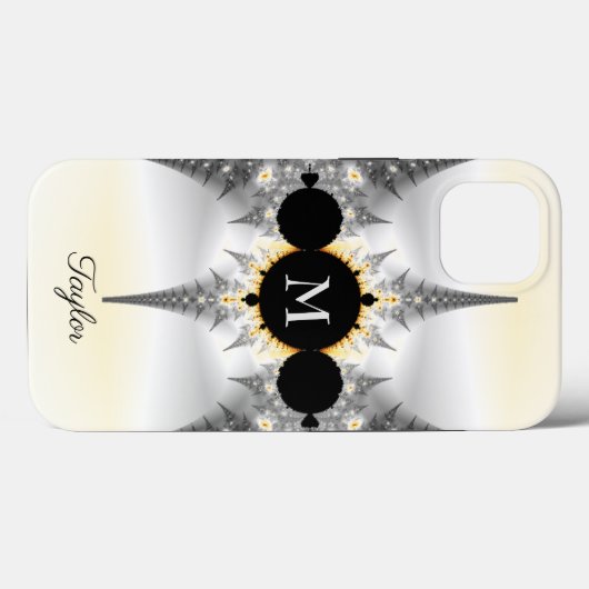 Coques Case-Mate iPhone Monogramme Abstrait élégant et élégant (Verso (horizontal))