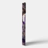 Coques Case-Mate iPhone monogramme Abstrait en marbre de quartz améthyste (Verso / Droite)