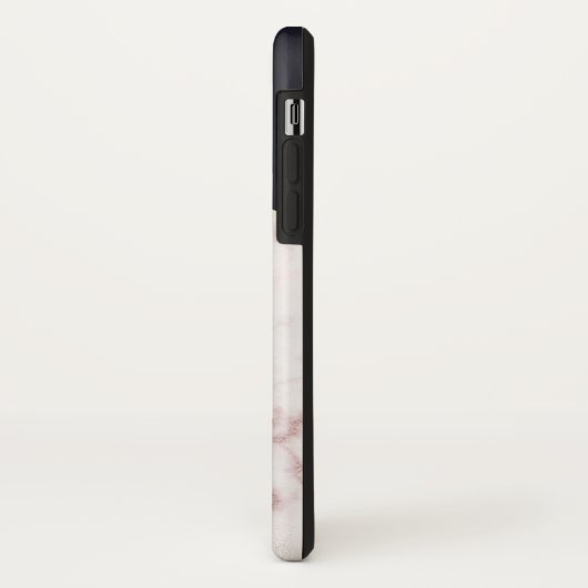 Coques Case-Mate iPhone Monogramme Abstrait en marbre or Rose (Dos/Gauche)