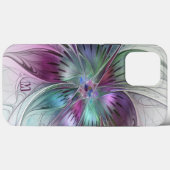 Coques Case-Mate iPhone Monogramme Abstrait floral coloré (Verso (horizontal))