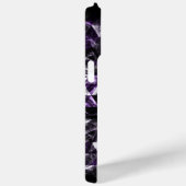 Coques Case-Mate iPhone Monogramme Abstrait Fumé Géométrique Violet Noir (Verso / Droite)