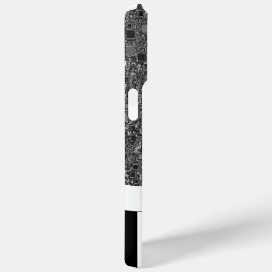 Coques Case-Mate iPhone Monogramme Abstrait géométrique Grilles blanches n (Verso / Droite)