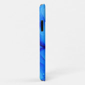 Coques Case-Mate iPhone Monogramme Abstrait moderne Indigo Blue Purple Swi (Dos/Droite)