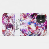 Coques Case-Mate iPhone Monogramme Abstrait moderne Motif tropical (Dos (Horizontal))