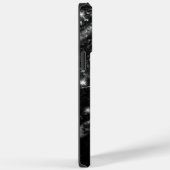 Coques Case-Mate iPhone Monogramme abstrait noir brillant argenté (Verso / Droite)