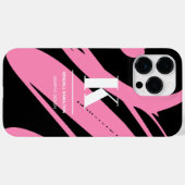 Coques Case-Mate iPhone Monogramme Abstrait noir et blanc (Verso (horizontal))