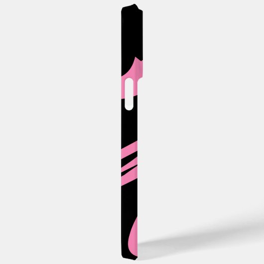 Coques Case-Mate iPhone Monogramme Abstrait noir et blanc (Verso / Droite)