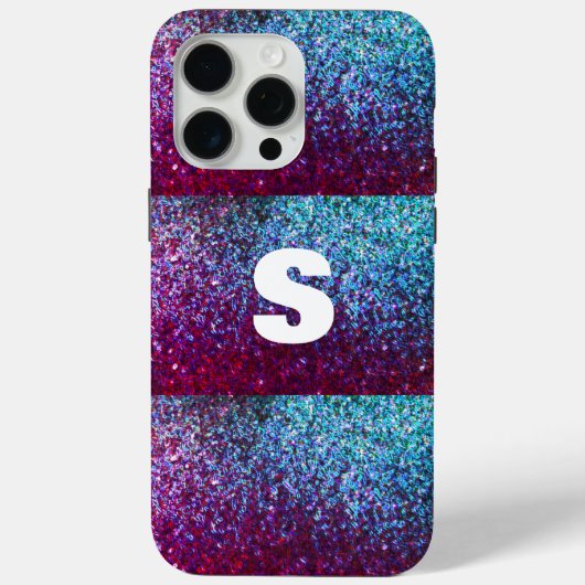 Coques Case-Mate iPhone Monogramme Abstrait Pink Purple Ombre (Verso)