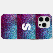 Coques Case-Mate iPhone Monogramme Abstrait Pink Purple Ombre (Verso (horizontal))