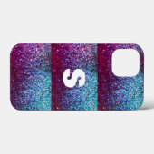 Coques Case-Mate iPhone Monogramme Abstrait Pink Purple Ombre (Verso (horizontal))