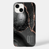 Coques Case-Mate iPhone Monogramme Abstrait rose Gold Sparkle (Verso)