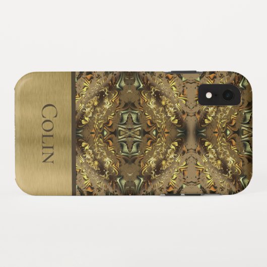 Coques Case-Mate iPhone Monogramme Abstrait terrestre (Dos (Horizontal))