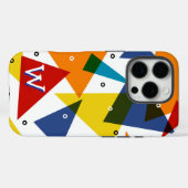 Coques Case-Mate iPhone Monogramme Abstrait Triangles Modernes  (Verso (horizontal))