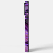 Coques Case-Mate iPhone Monogramme Abstrait violet Coque-mat noir (Verso / Gauche)