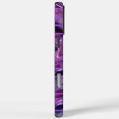 Coques Case-Mate iPhone Monogramme Abstrait violet Coque-mat noir (Verso / Droite)