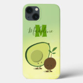 Coques Case-Mate iPhone Monogramme alimentaire Avocado mignon (Verso)