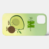 Coques Case-Mate iPhone Monogramme alimentaire Avocado mignon (Verso (horizontal))