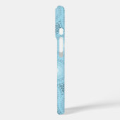Coques Case-Mate iPhone Monogramme ange bleu cercles motif (Verso / Gauche)