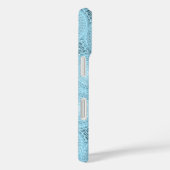 Coques Case-Mate iPhone Monogramme ange bleu cercles motif (Verso / Droite)