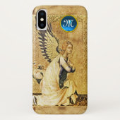 Coques Case-Mate iPhone MONOGRAMME ANGEL DE L'ANNONCE, Parchemin (Dos)