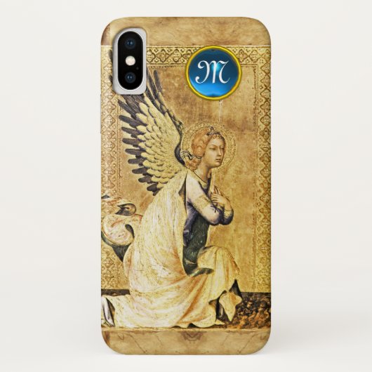 Coques Case-Mate iPhone MONOGRAMME ANGEL DE L'ANNONCE, Parchemin (Dos)