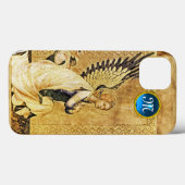 Coques Case-Mate iPhone MONOGRAMME ANGEL DE L'ANNONCE, Parchemin (Verso (horizontal))