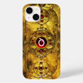 COQUES Case-Mate iPhone MONOGRAMME ANTIQUE CELTIC WARRIOR SHIELD RUBY GEM (Verso)