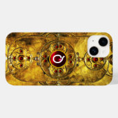 COQUES Case-Mate iPhone MONOGRAMME ANTIQUE CELTIC WARRIOR SHIELD RUBY GEM (Verso (horizontal))