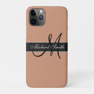 Case-Mate iPhone Case Monogramme Antique laiton Arrière - plan couleur