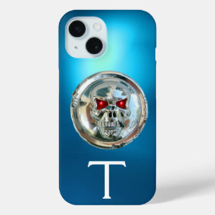 Coque Pour iPhone 15 MONOGRAMME Aqia Blue