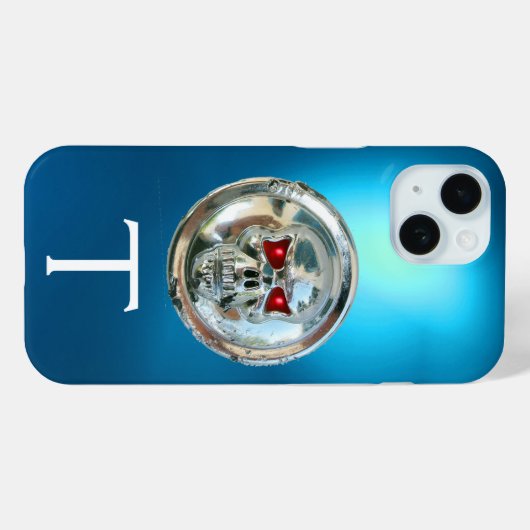 Coques Case-Mate iPhone MONOGRAMME Aqia Blue (Verso (horizontal))