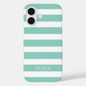Coques Case-Mate iPhone Monogramme Aqua et White Classic (Verso)