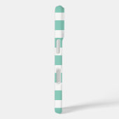 Coques Case-Mate iPhone Monogramme Aqua et White Classic (Verso / Droite)